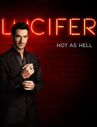 An awesome poster of Lucifer Morningstar as a promotional paraphernalia for a new season of TV show. The devil therapy